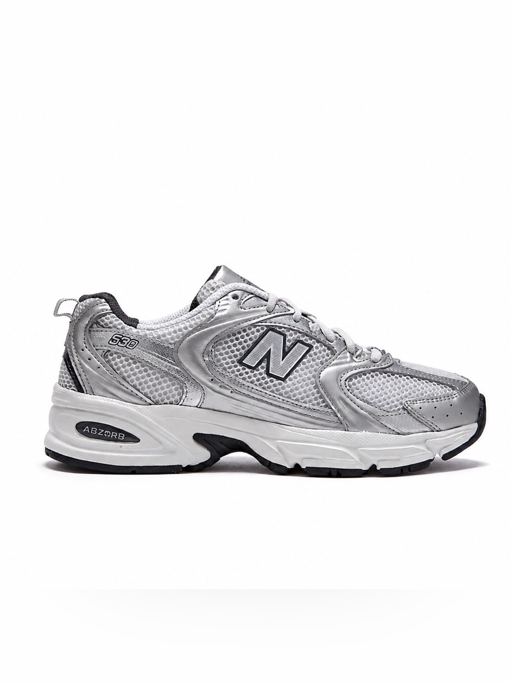 New Balance 530 Silver Metallic Grey Sneakers Women’s 8 MR530LG